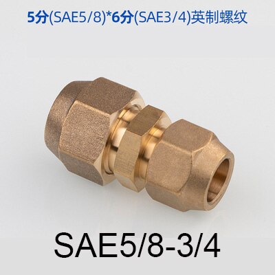SAE brass adapter male thread air conditioning copper tube reducer adapter fitting: Blue