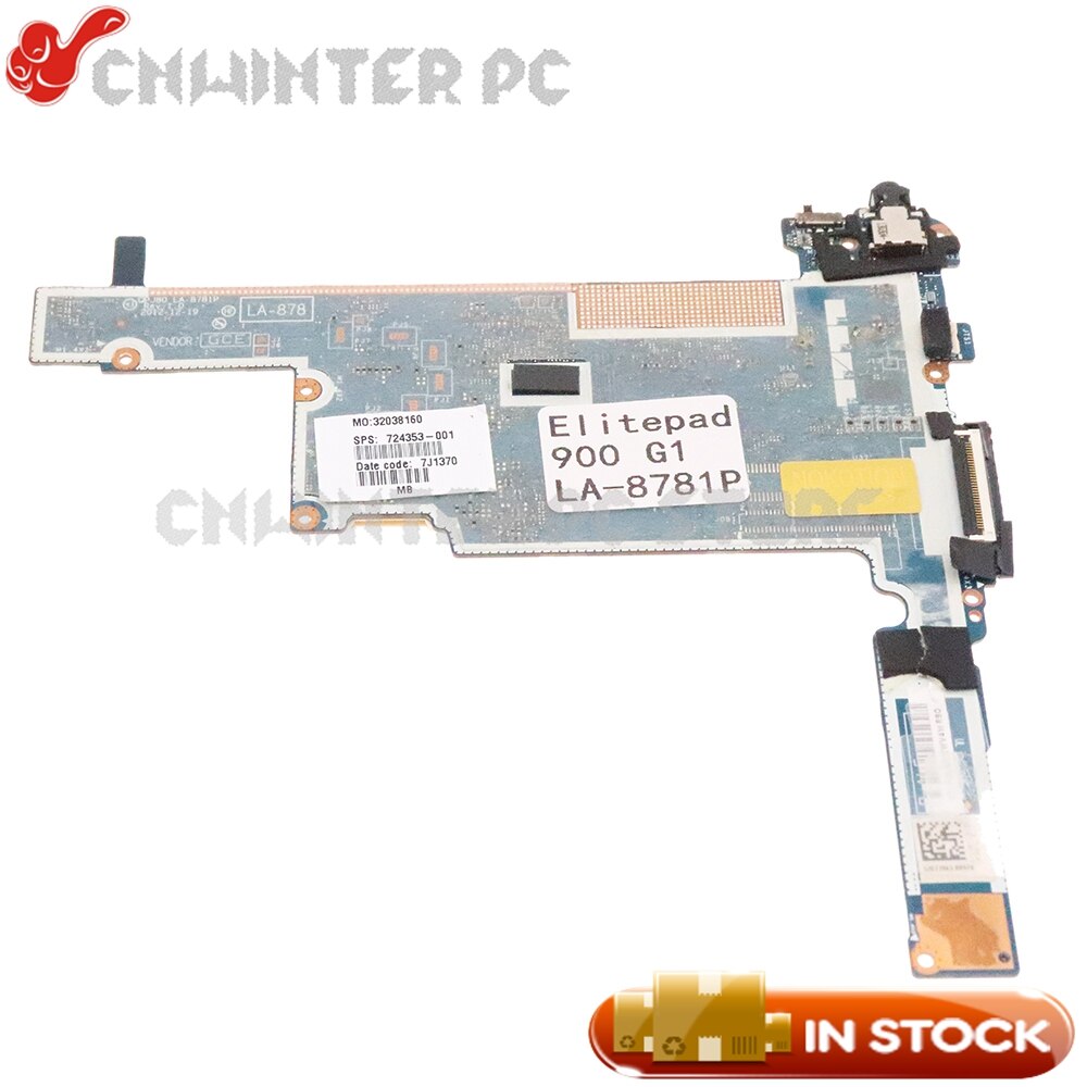 NOKOTION QPJ80 LA-8781P 724353-001 724353-501 724353-601 For HP ElitePad 900 G1 Tablet Laptop Motherboard Atom CPU Full tested