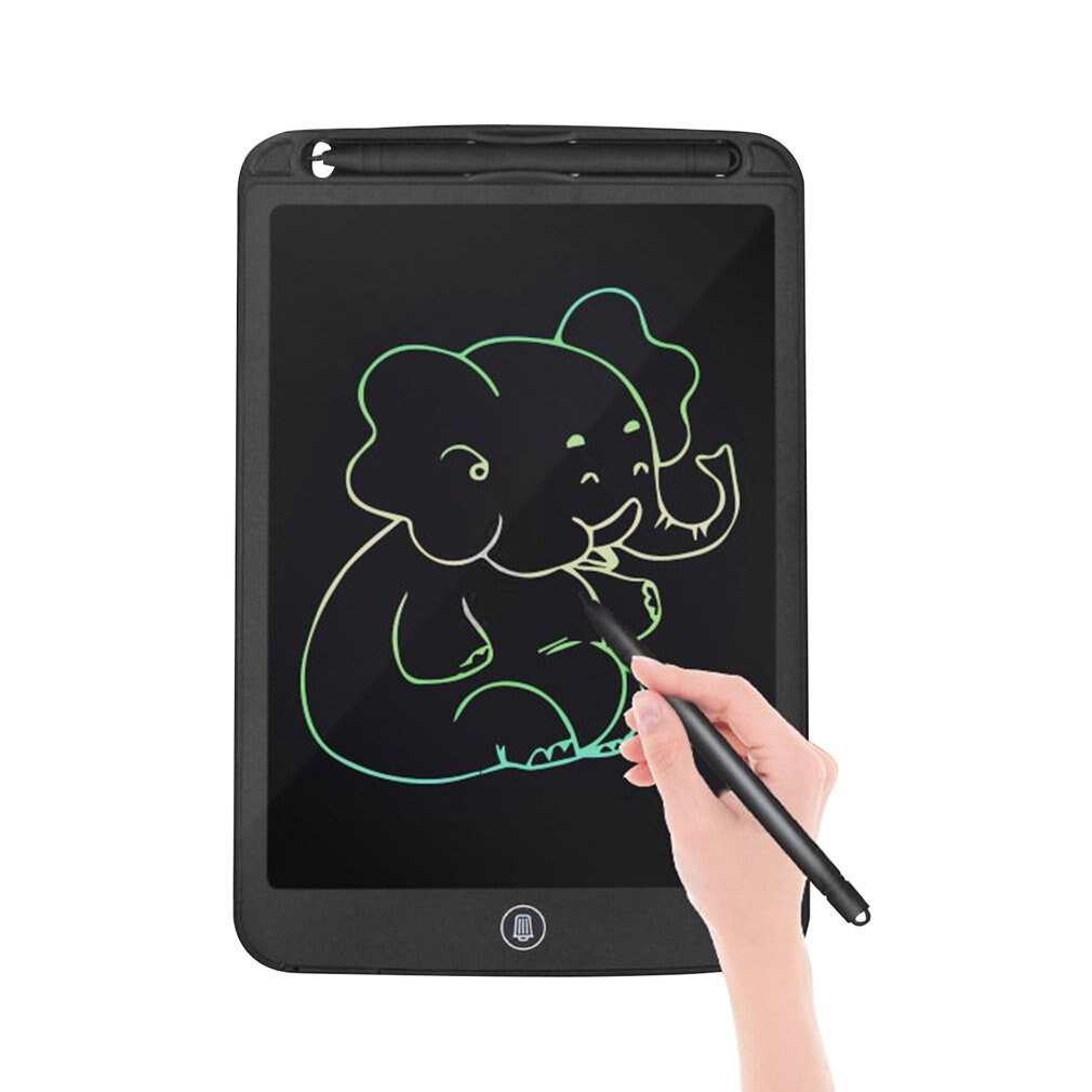 15inch LCD Drawing Tablet Digital Writing Graphic Tablets Electronic Handwriting Pad Partially Erasable Drawing Board: black