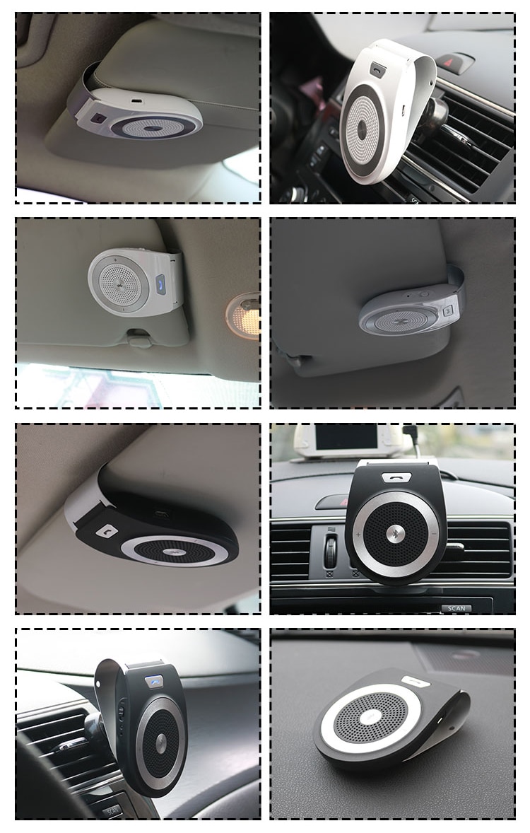 Enceinte de voiture Bluetooth T821, haut-parleur spécialement pour une conduite sûre, facile à appeler et à répondre aux appels, écouter de la musique,