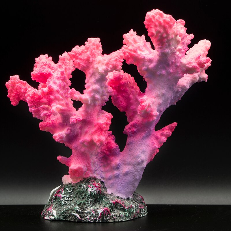 Roze kunstmatig koraal ornament van kunsthars voor aquariumdecoratie