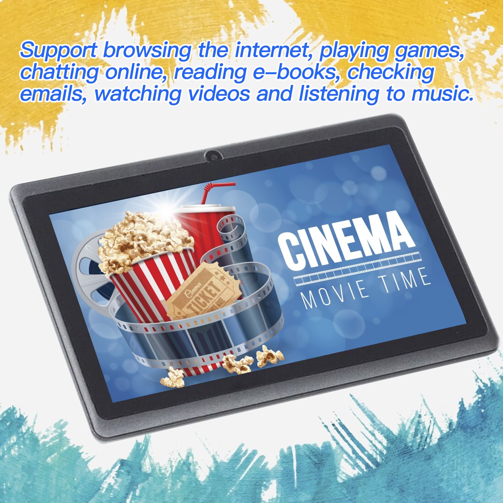 7 Inch Q8 Tablet Android Quad-core Processor 8G WiFi Version Dual Camera Entertainment Machine for Children Students Adults