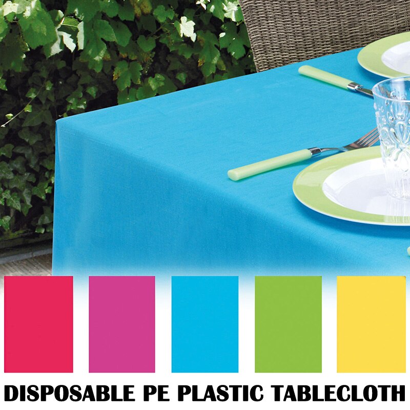 Wegwerp Tafelkleed Plastic Banket Party Rechthoek Bureau Tafel Cover 54X72 Inch P666