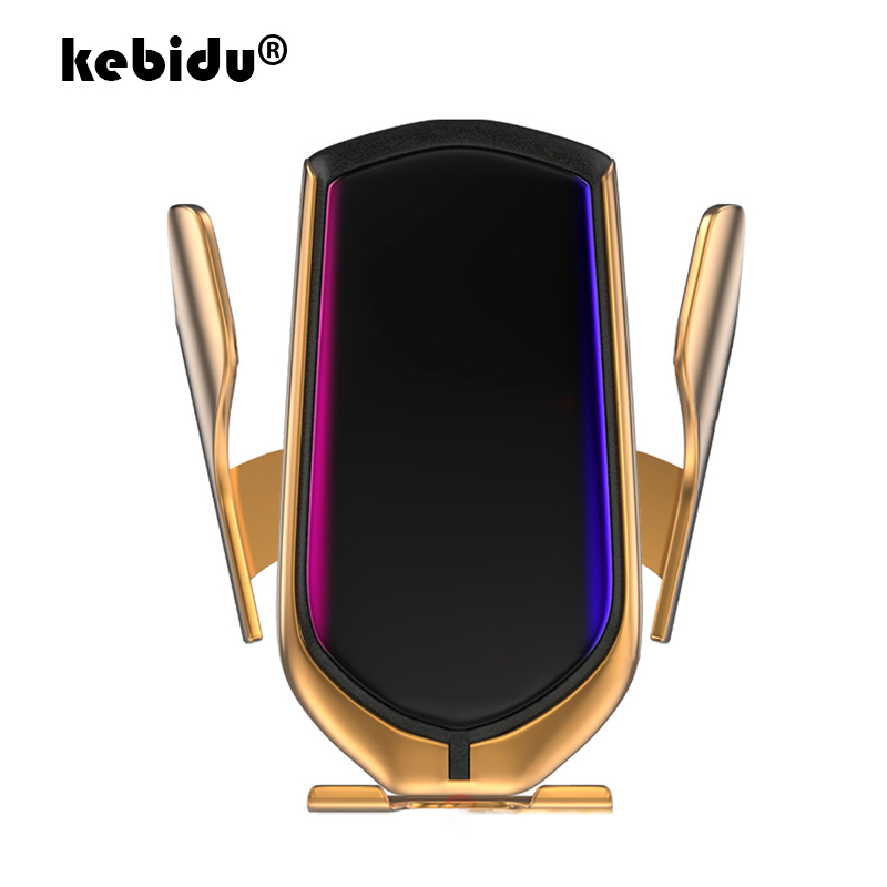 Kebidu 10W Wireless Car Charger - Infrared Induction Qi Fast Charging Mount