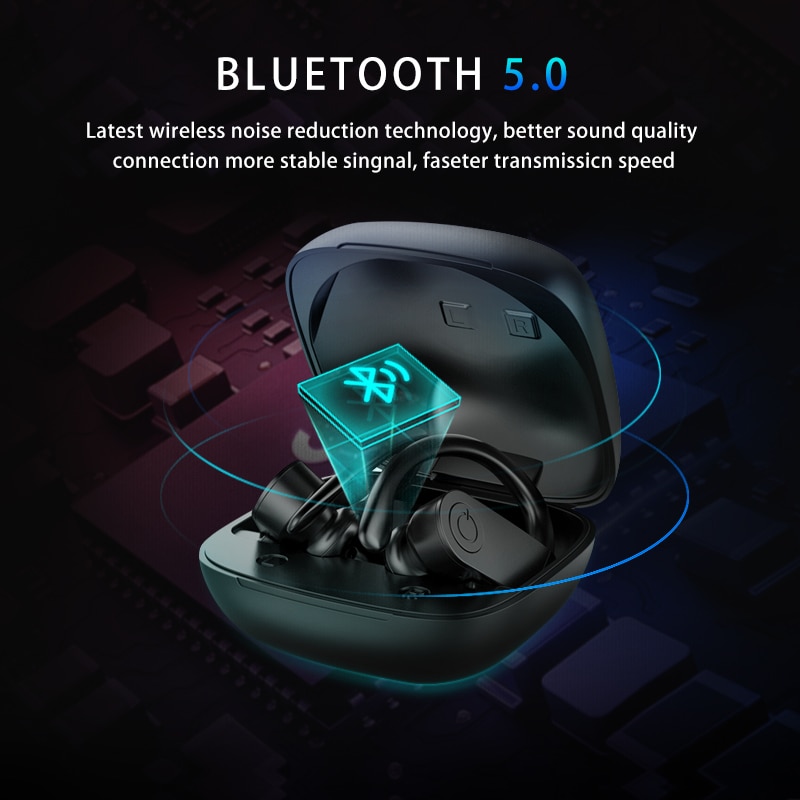 B11 ledディスプレイのbluetoothイヤホン 5.0vワイヤレスヘッドフォンtwsステレオイヤフォンハンズフリースポーツヘッドセット電話appleのPKB1