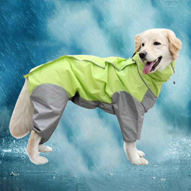Manteau imperméable à capuche pour grands chiens, veste de pluie réfléchissante, poncho pour petits, moyens et grands chiens
