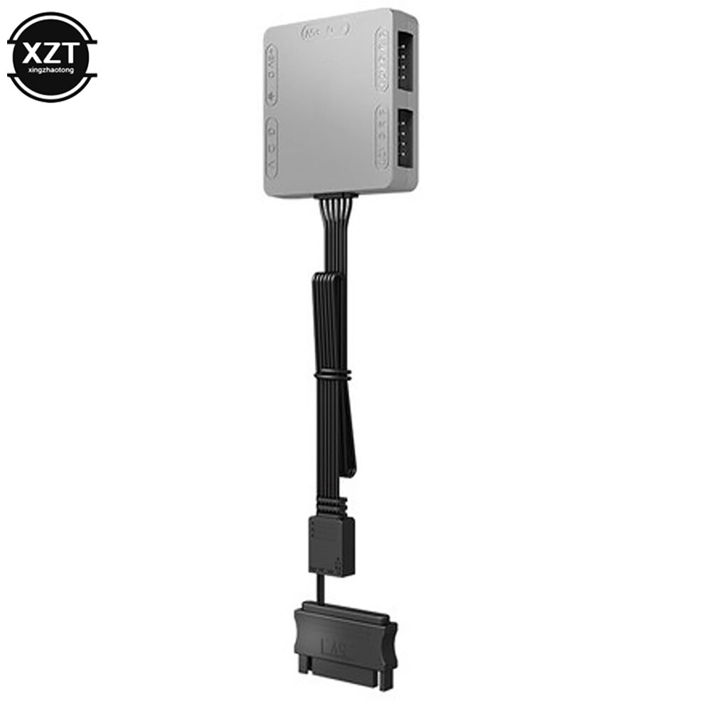 RGB Konverter 5V zu 12V RGB Transfer Hub 3Stift zu 4Stift ARGB licht Fan Adapter SATA stecker Magnet für RGB Fan ASUS Gigabyte MSI M/B: Ursprünglich Titel