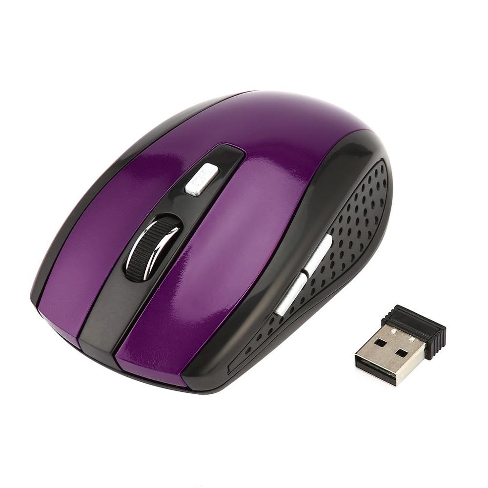 2.4GHz Wireless Mouse Portable Intelligent Gaming Mouse Optical Rolling Gamer Mice USB Receiver for PC Laptop Computer