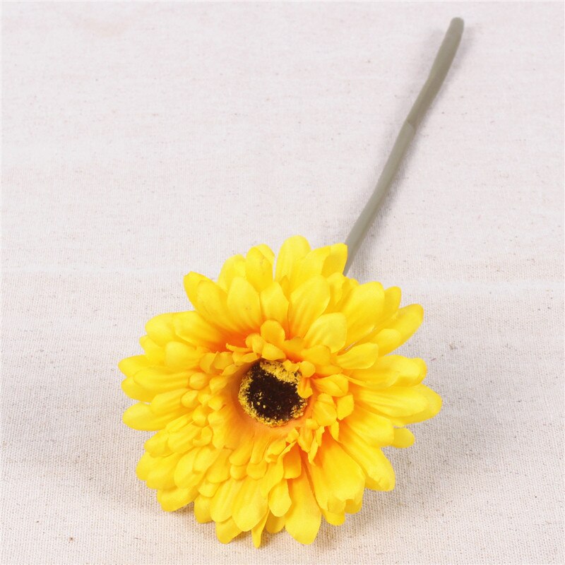1PCS African chrysanthemum flower wedding flower artificial flower silk flower decoration for home table accessorie: Gold