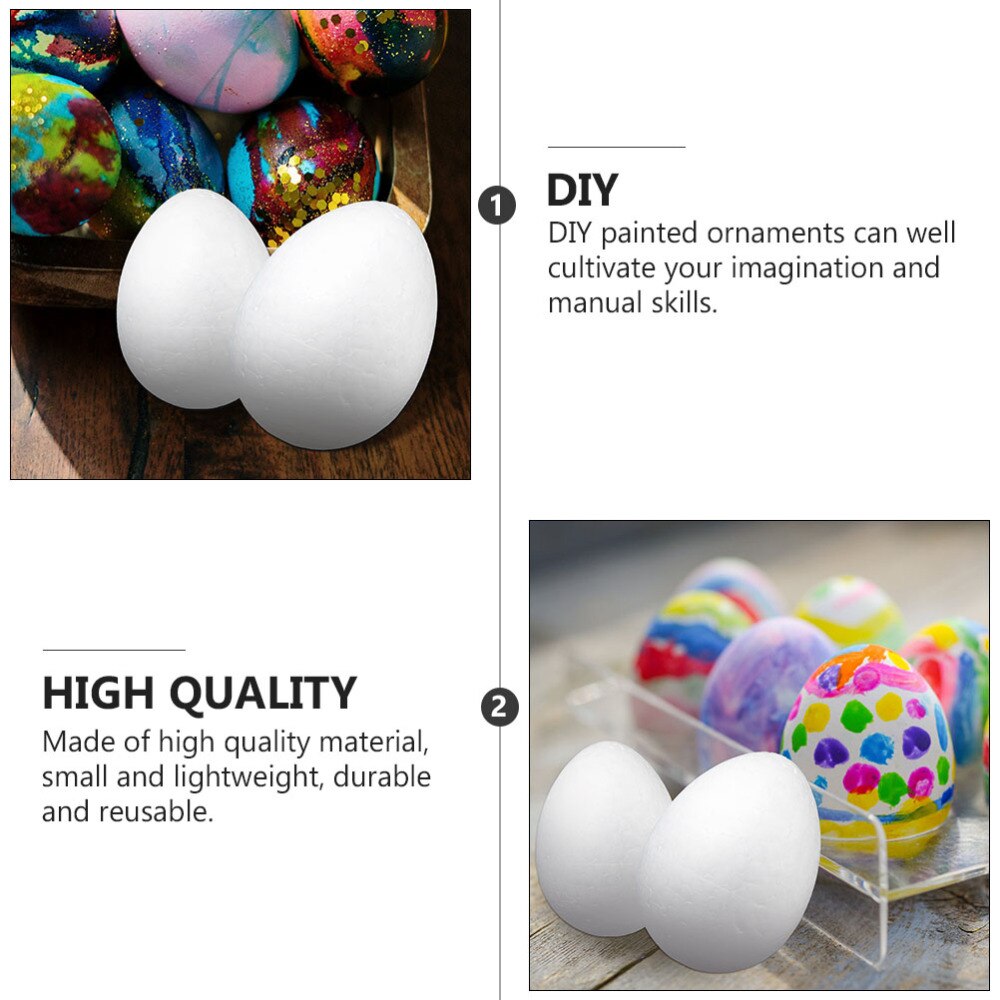 24Pcs Easter Eggs Simulation Easter Eggs DIY Easter Egg Graffiti Eggs