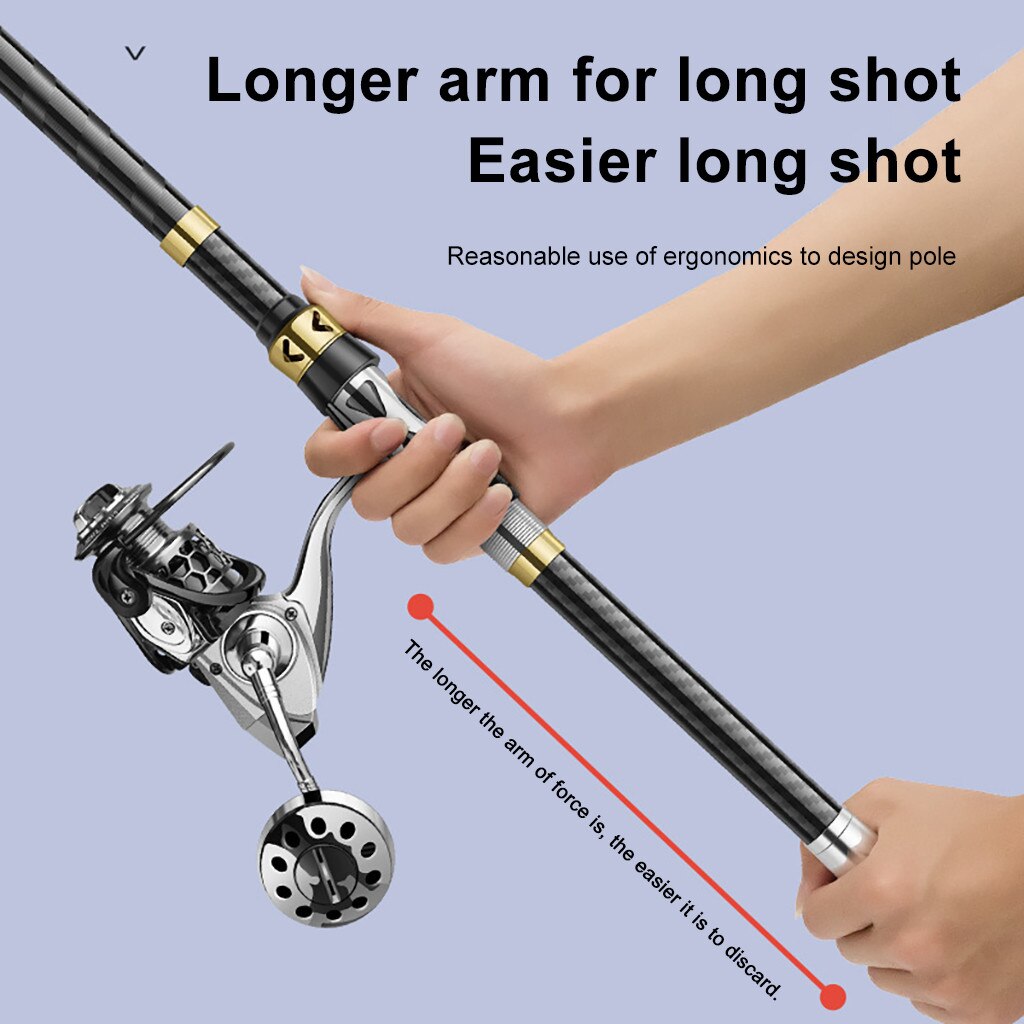 Telescopic Fly Fishing Rod Carbon Fiber Fishing Rod Pole Casting Spinning Mini Saltwater ultra-light handle Pole Fishing Rod#40
