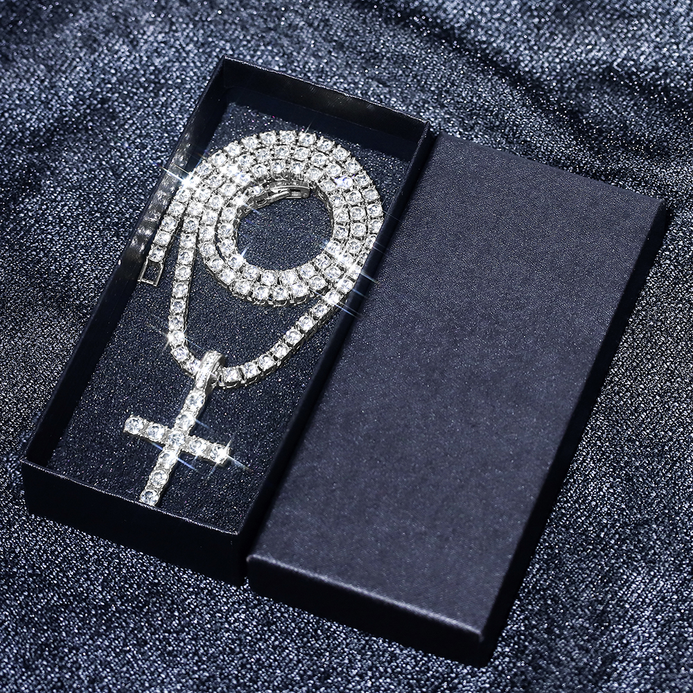 16mm Hip Hop Miami Cuban Link Chain Set Necklace +Watch+Bracelet Iced Out Shiny Trendy Stylish Jewelry For Women Men: RED-BROWN