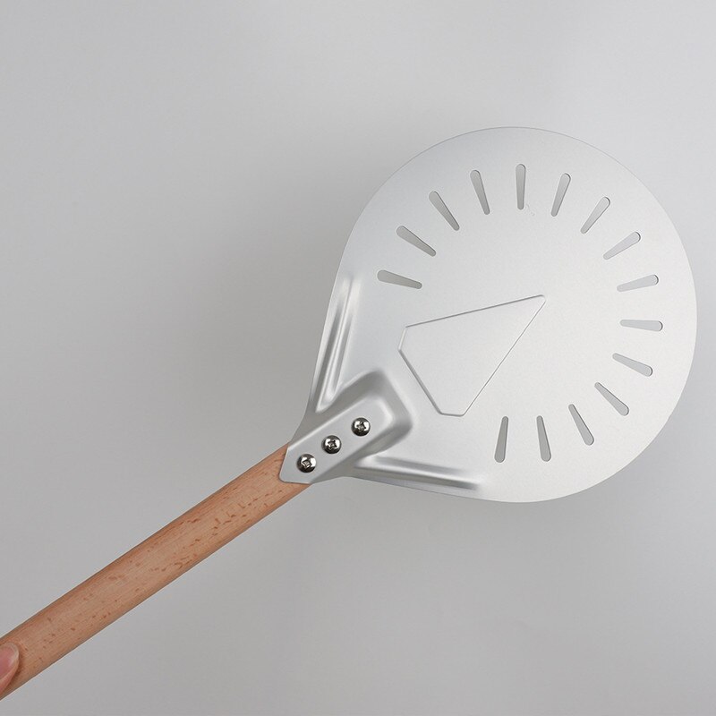 7 Inch Pizza Shovel Perforated Pizza Turning Peel Aluminum Handle Pizza
