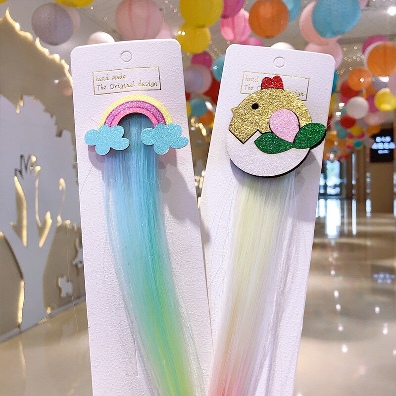 Girls Hairpiece Hair Clip Wig Hairpins Headwear Barrettes Baby Kids Wiggery Hair Pins Children Headdress Hair Accessories