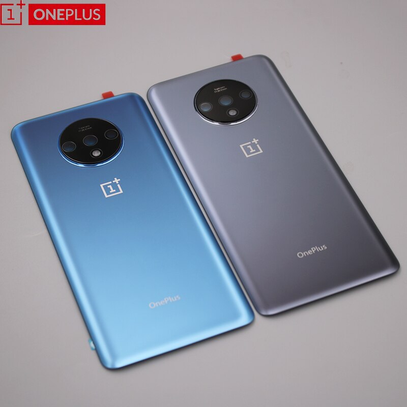 Oneplus – boîtier de batterie pour Oneplus 7 7T Pro 1 + 7T Pro, couvercle arrière en verre avec objectif d&#39;appareil photo et autocollant