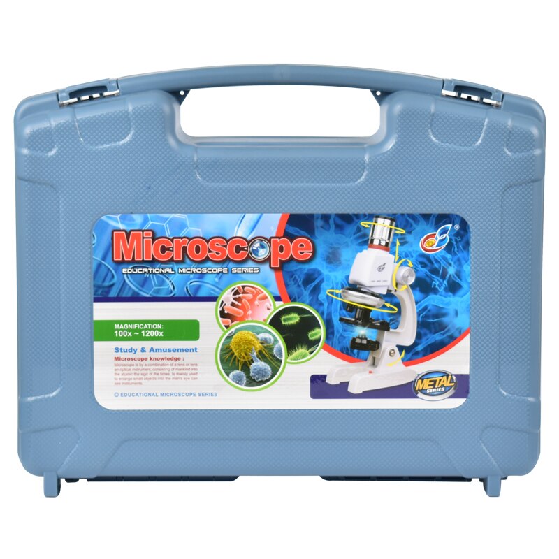 100X 400X 1200X Children Microscope Compound LED Student Science Lab Kit Microscope Camera Refined Biological Microscope For Kid