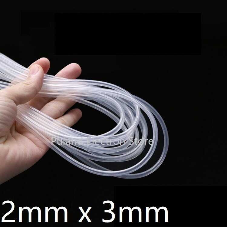 Transparante ID 2mm x 3mm OD Silicone Tubing Food Grade Flexibele Drink Tuinslang Temperatuur Weerstand Niet Giftig Milieu