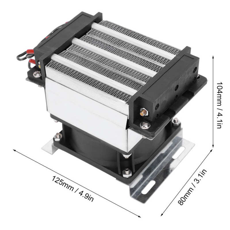 Ac 110v-230v 500w ptc varmevifte keramisk isolert luftvarmekomponent konstant temperatur