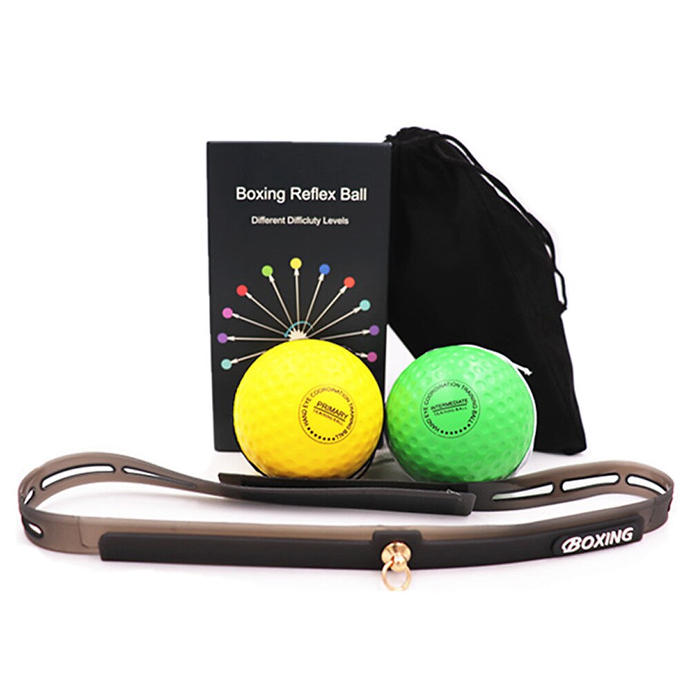 Boxing Reflex Balls with Silicone Fitness Headband Punching Training