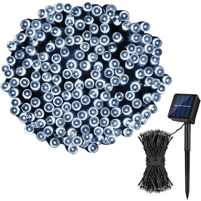 30 Led chaîne solaire lumière fée jardin étanche lampe extérieure 6V guirlande pour fête de décoration de la maison: green / 0,5W
