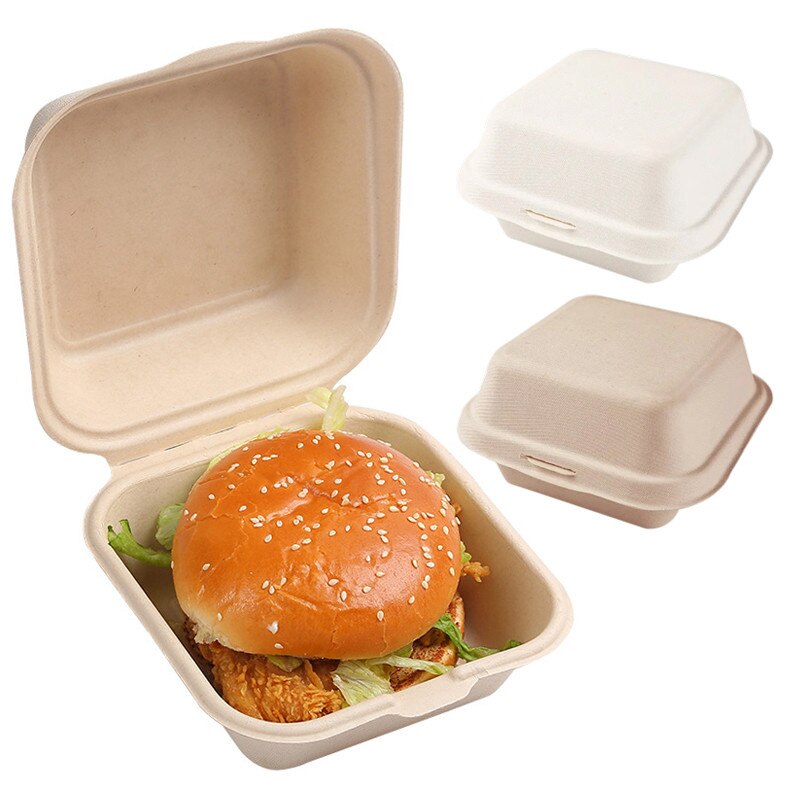 20pcs Disposable Bento Food Containers Baking Dessert Cake Bowl packaging Burger Snack Boxes Microwavable Home Portable Lunchbox