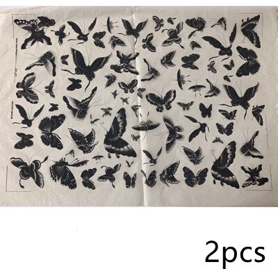 Papel de transferencia artístico para cerámica, calcomanías de cerámica de alta temperatura, herramientas de arcilla polimérica, 2 uds.: 4-2pcs