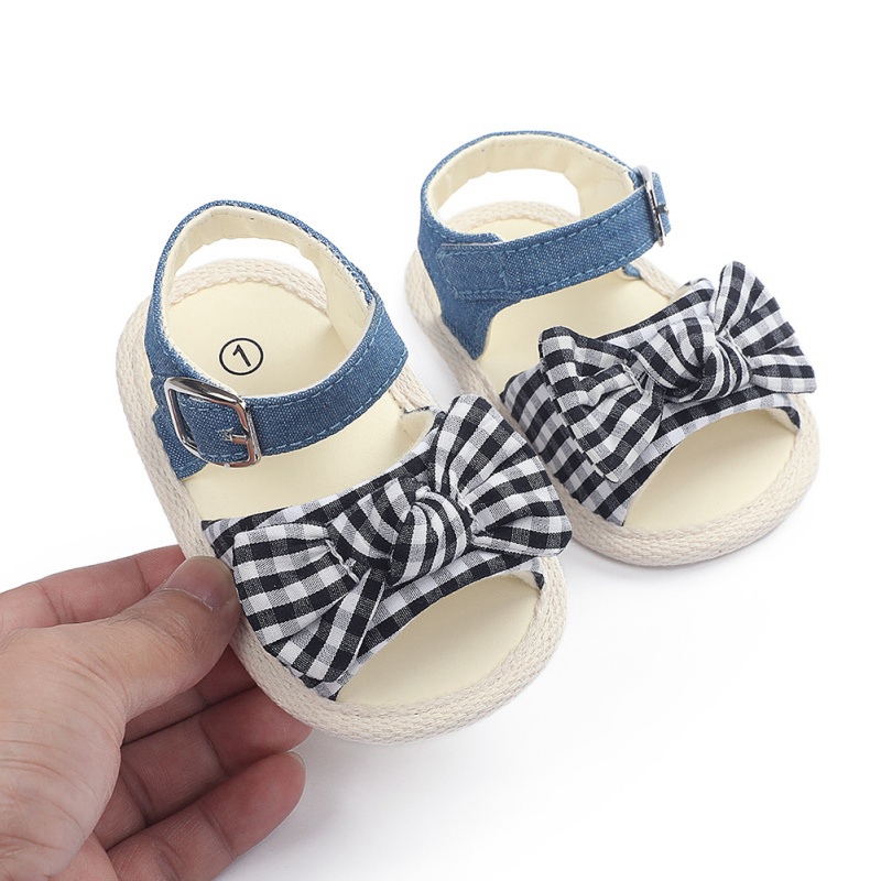 Småbarn baby jenter sløyfe polka prikkede sandaler fest prinsessesandaler sommer strandsko spedbarn baby jente sko