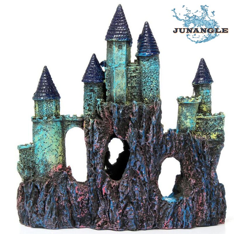 1pcs Resin European Style Castle Fish Tank Decoration Accessories Aquarium Plants Decoration Resin Castle