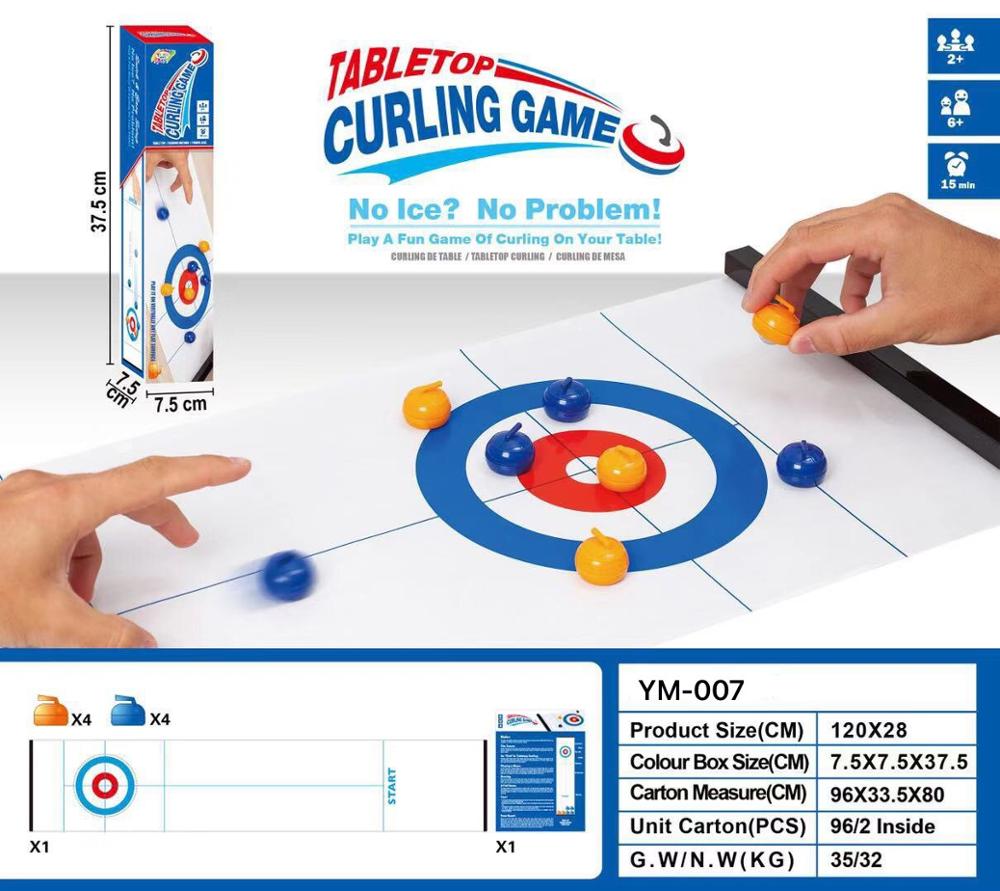 Tabletop Curling Olympics Balls Family Games for Adults Kids Curling Game Indoor Fun for Whole Family Home Or Travel Ages 6 up