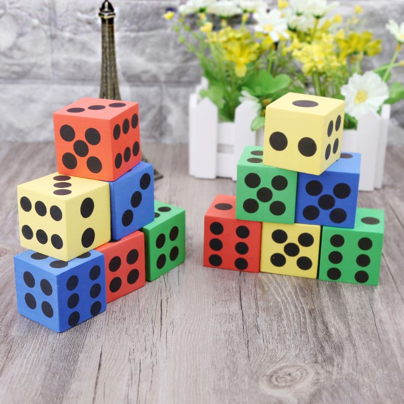 Dado de espuma EVA para niños, 12 Uds., 3,7 cm, juguetes educativos para edades tempranas,