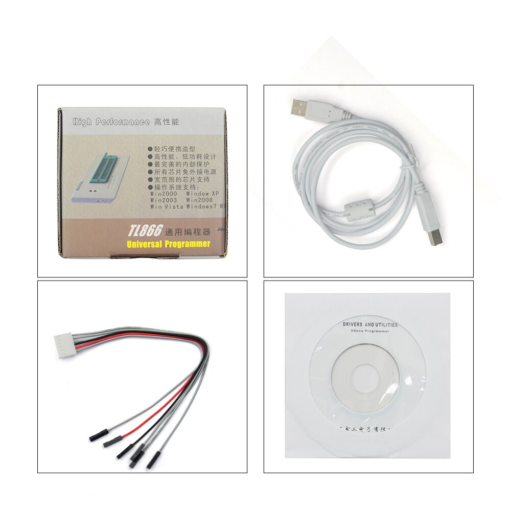 Original V8.51 TL866II Plus Programmer EEPROM PIC AVR BIOS USB Universal Programmer