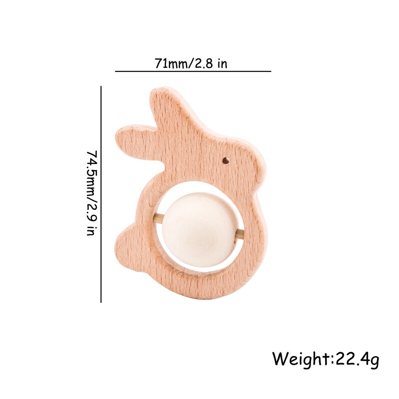 1Pc Leuke Baby Speelgoed Beuken Houten Dieren Honden Auto Cartoon Olifanten Montessori Speelgoed Voor Kinderen Tandjes Verpleging Baby Bijtringen: Baby toys6