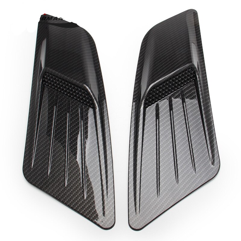 1 Pair Car Front Bonnet Vents Hood Front Hood Air Vent Molding Cover Trim Car Accessories Auto Parts bonnet hood cover: Gray