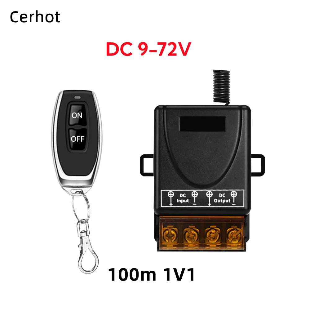 Cerhot interrupteur sans fil télécommande 30A 12V 24V 48V 72V voiture moto Circuit Modification équipement lumières interrupteur pompe à eau