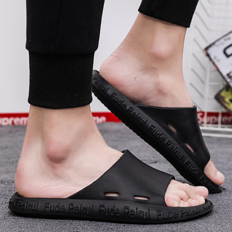 Mannen Slippers Trend Zomer Slides Voor Mannen Casual Slippers Schoenen Mannen Strand Schoenen Eva Dikke Zool Slippers TX227