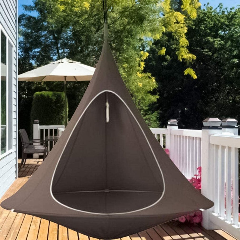 Bærbar hængekøje udendørs flyvende tallerken letvægts bærbar nylon hængekøje til rygsæk sportshjem camping camping essentials