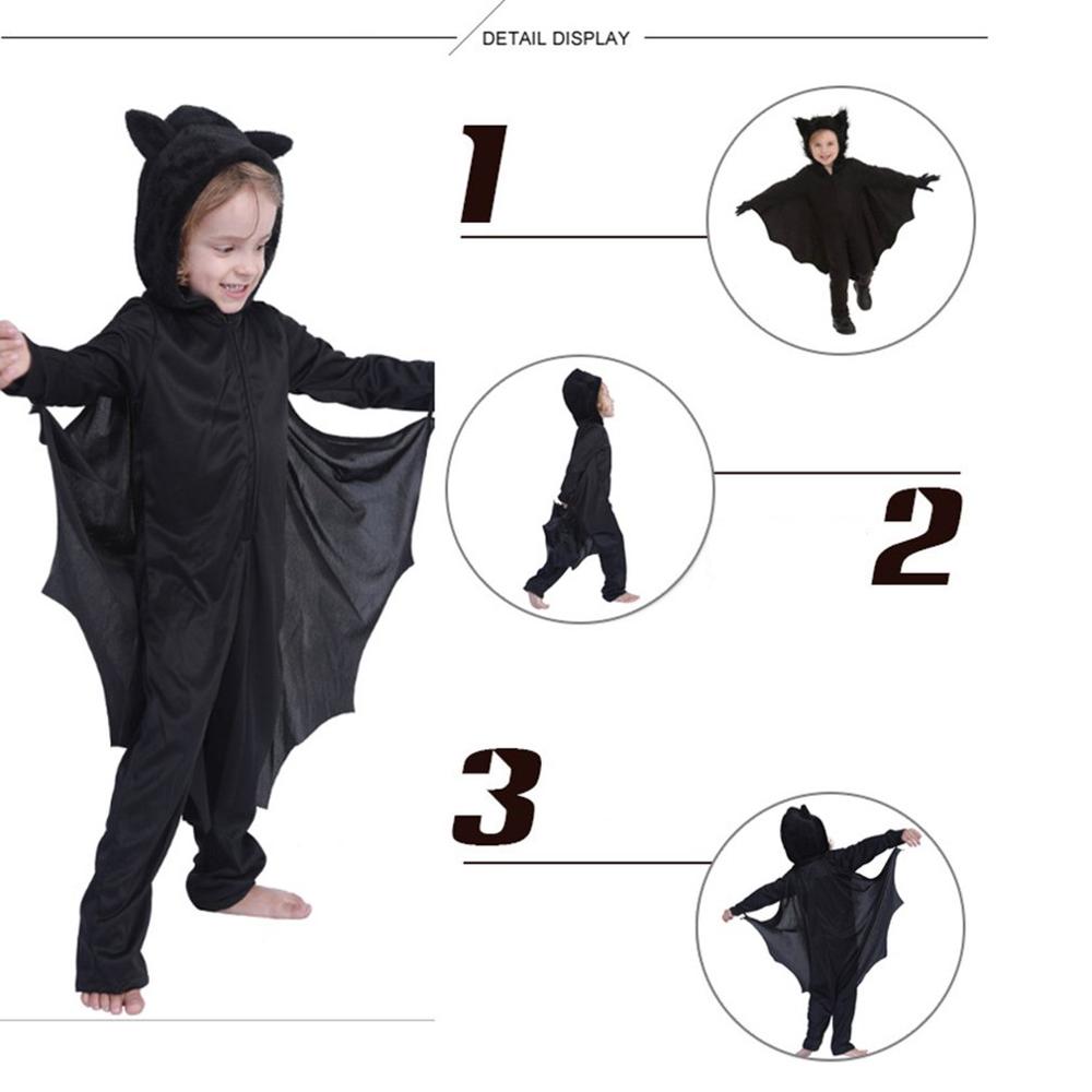 Zwart Vampier Kinderen Kostuum Maskerade Black Evil Horror Capuchon Vampier Cosplay