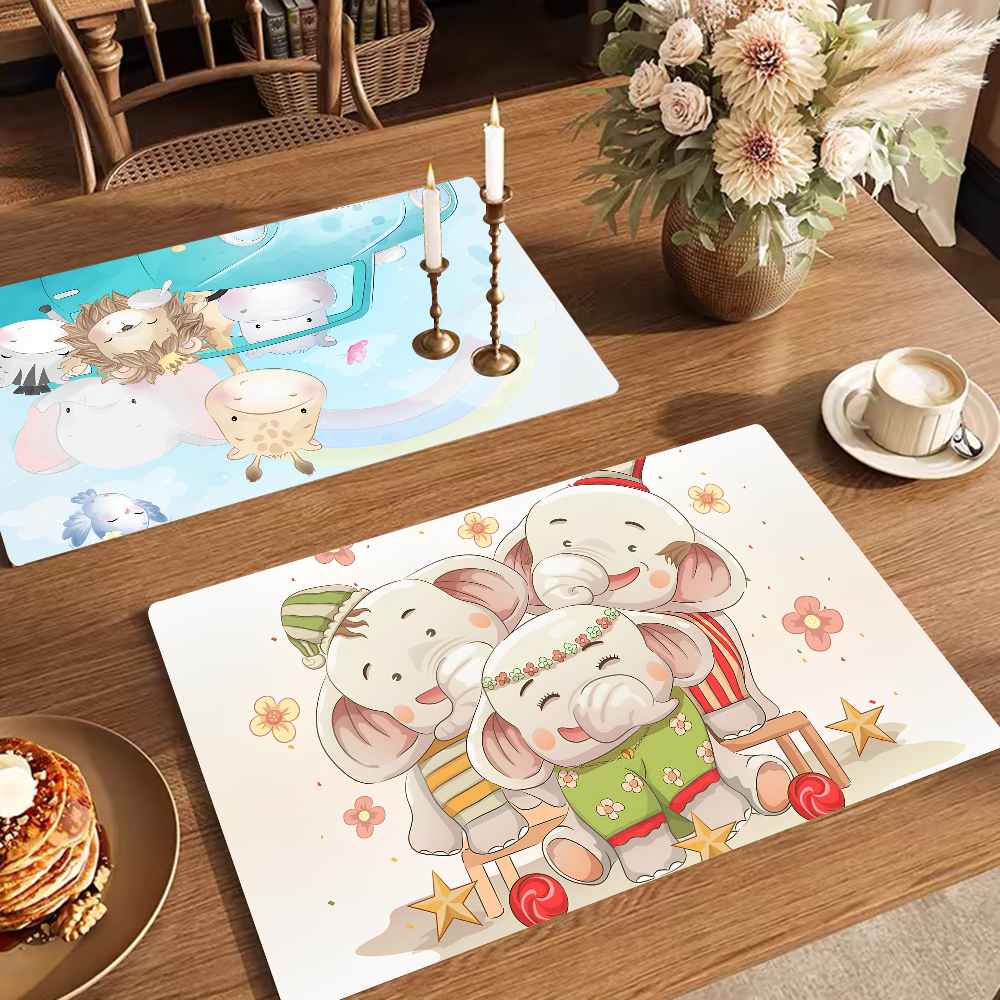 Animal Pattern Kitchen Tableware Dish Drying Mats Desk Drain Pad Heat Resistant Counter Top Mat