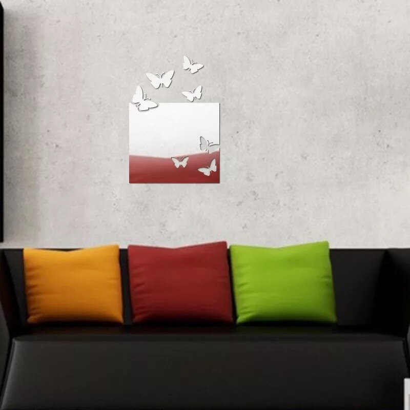 Heimat Dekorationen 3D Schmetterling Spiegel Zauberstab Aufkleber Acryl Spiegel Abnehmbare Aufkleber Zauberstab Abziehbilder Schlecht Baby freundlicher Zimmer Dekor