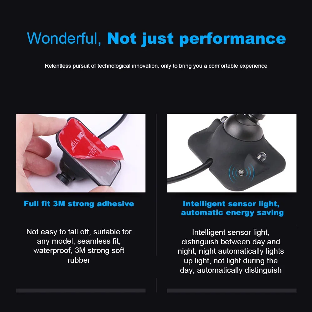 4,3 inch scherm auto achteruitrijcamera dodehoek extra achteruitrijcamera zijcamera IP68 waterdichte draaibare LED / Infred-lens