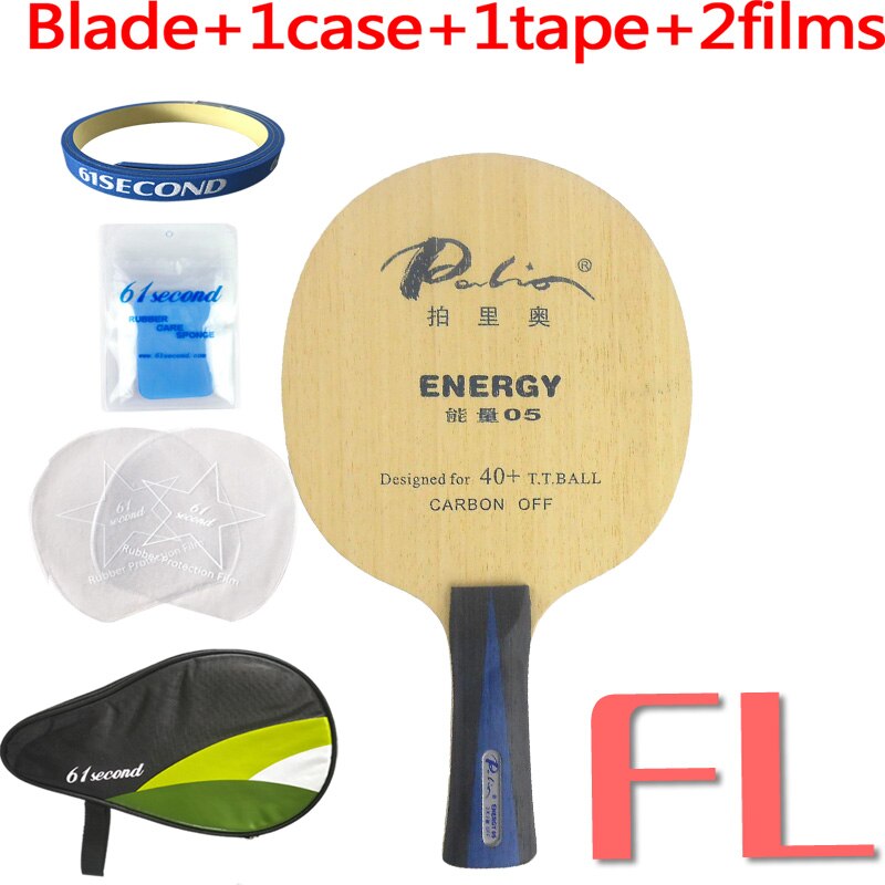 Palio official energy 05 table tennis blade special for 40+ material table tennis racket game fast attack loop carbon blade: FL with HM case