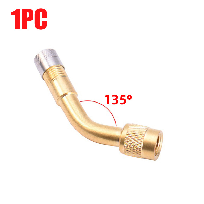 2Pcs Motorcycle 45 90 135 Graden Hoek Gebogen Valve Adapter Tyre Buis Klep Uitbreiding Adapter Voor Truck Auto Moto bike: 1PC 135 degree