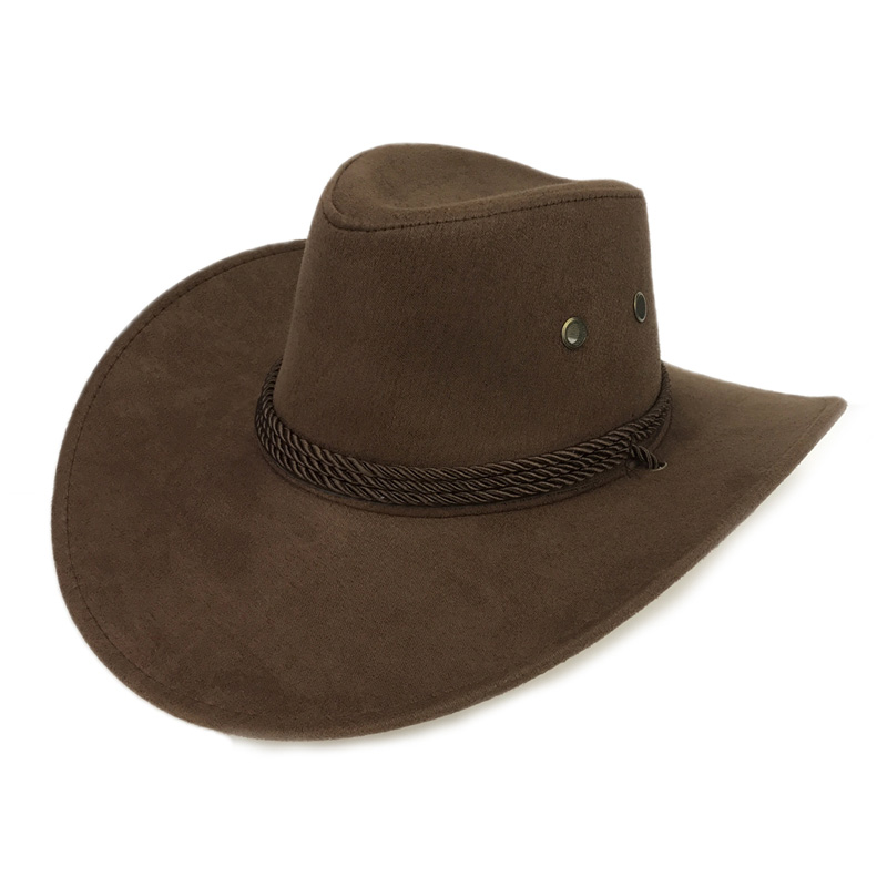 Cowgirl Sun Hat Faux Leather Cowboy Hat Men and Women Travel Caps Western Hats Chapeu Cowboy 9 colors YY0270