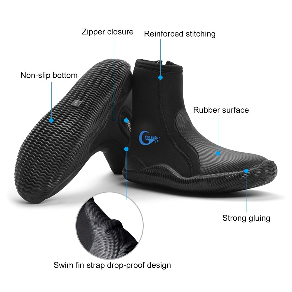 5mm Neopren Tauchen Stiefel Anti-Unterhose Erwachsene Tauchen Stiefel für Schnorcheln Tauchen Tauchen Canyoning