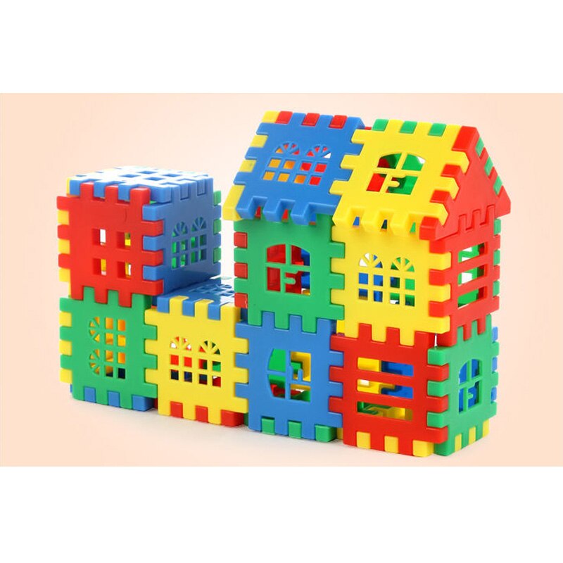 50pcs/lot Building Blocks Baby Paradise House spelling puzzle blocks City DIY Model Figures Educational Kids Toys