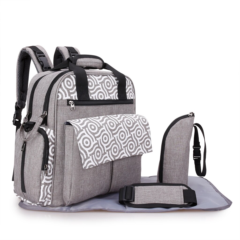 ABOUTBABY Diaper Bags Bolso Maternal Stroller Bag Nappy Backpack Mommy Bag: gray