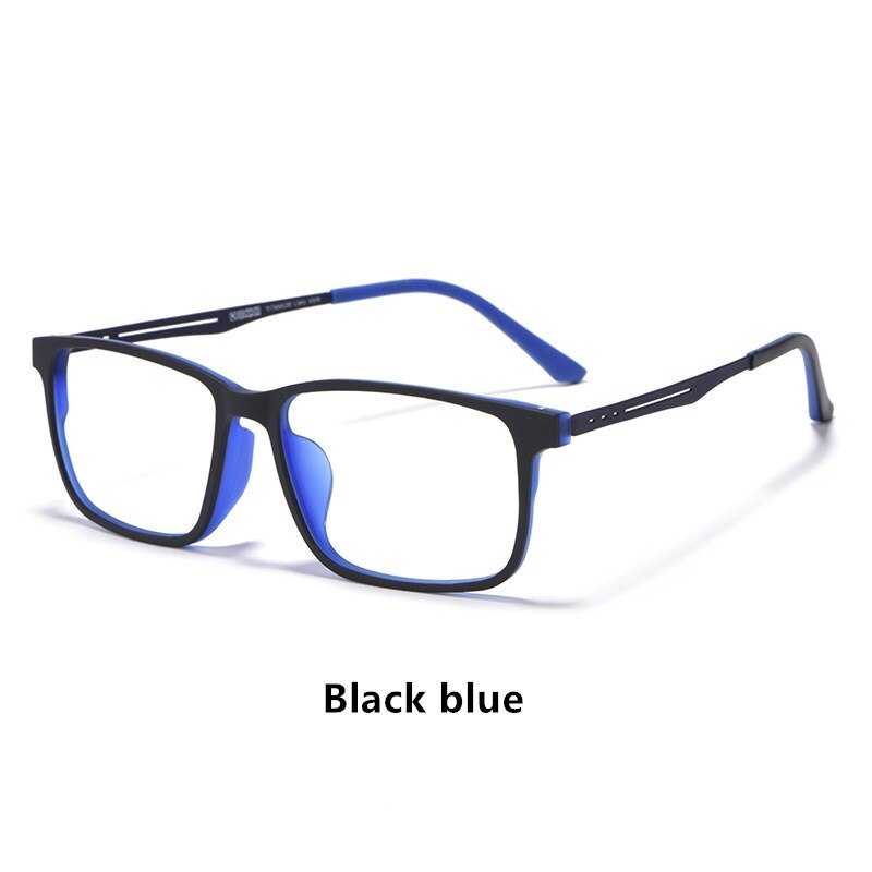 Gmei Optische Pure Titanium Bril Frame Voor Bijziendheid Bril Mannen Licht En Comfortabel Volledige Velg Grote Size Bril Frames 8838: Black blue