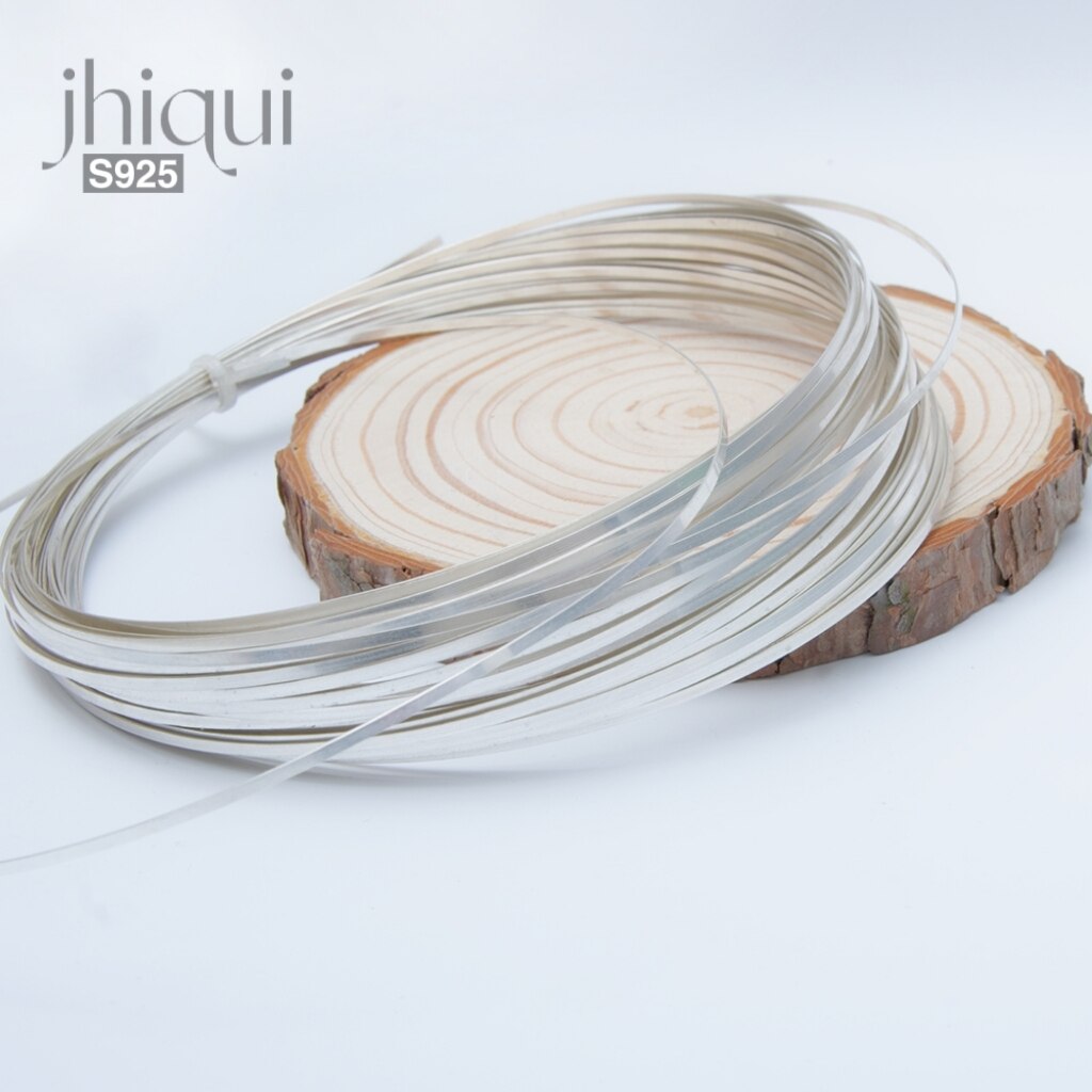 100CM S999 Pure Silver Flat Wire for DIY Fine Jewelry Making Jewelry Finding