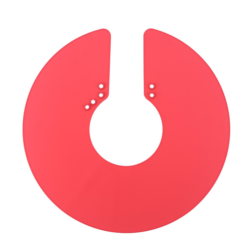 Haircut Shoulder Pad Neck Shield Shawl Hair Dyeing Tool Silicone Salon Supplies Hair Transparent Bib Hairdressing Tool: Red