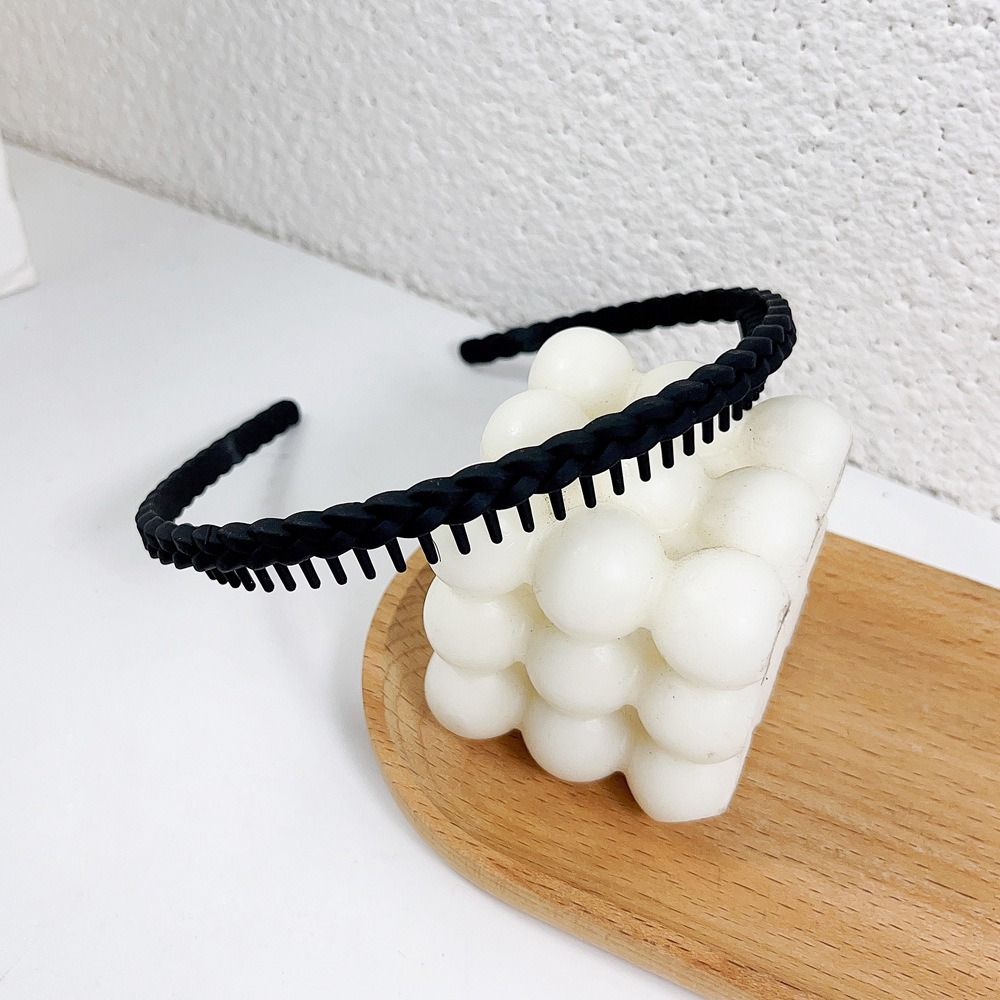 Copricapo femminile per capelli rotti cerchietto per capelli con denti fascia per capelli con treccia smerigliata fascia per capelli antiscivolo fascia per capelli casuale: Argento